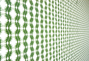 Ausschnitt grüne Tapete